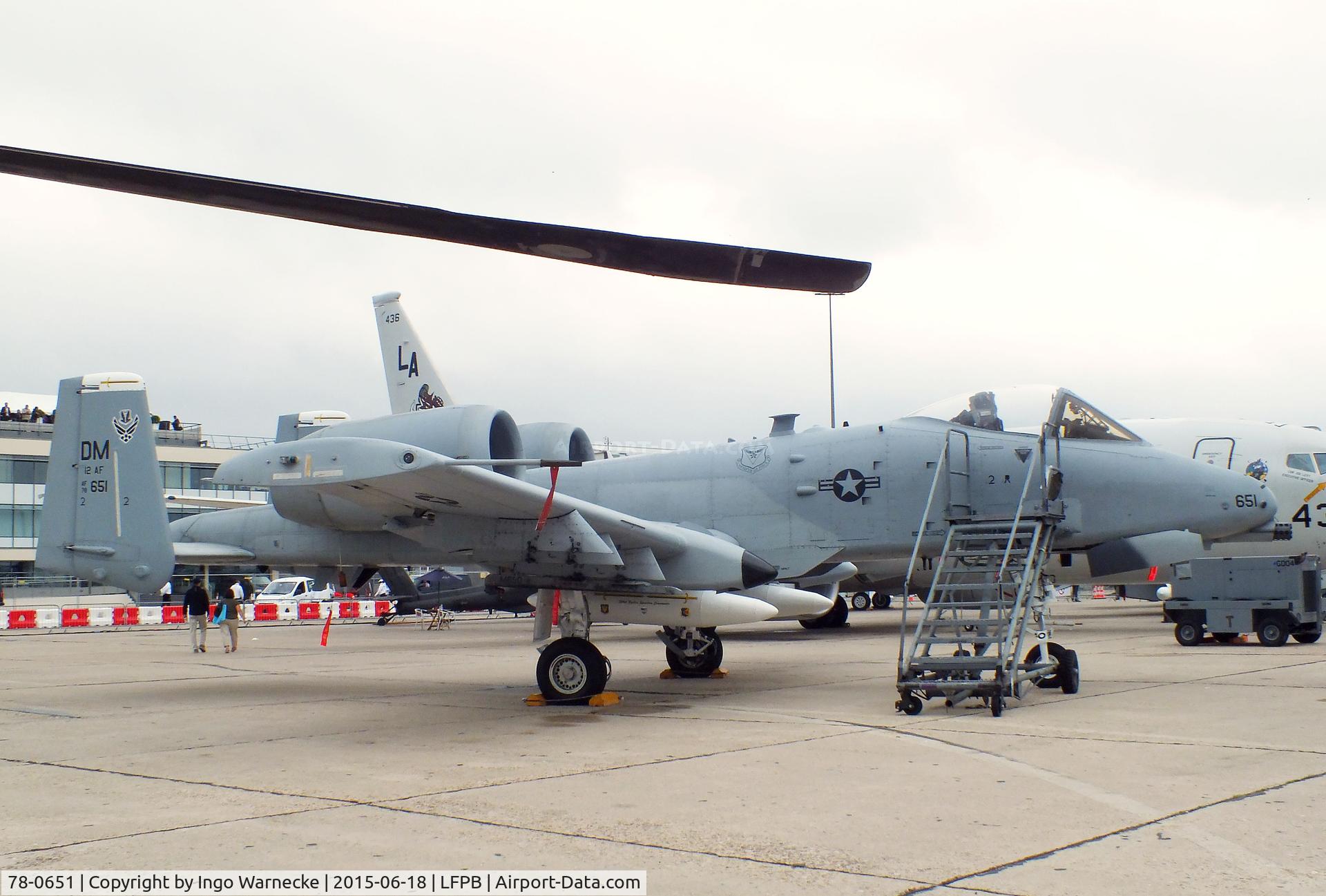 78-0651, 1978 Fairchild Republic A-10C Thunderbolt II C/N A10-0271, Fairchild A-10C Thunderbolt II of the USAF at the Aerosalon 2015, Paris