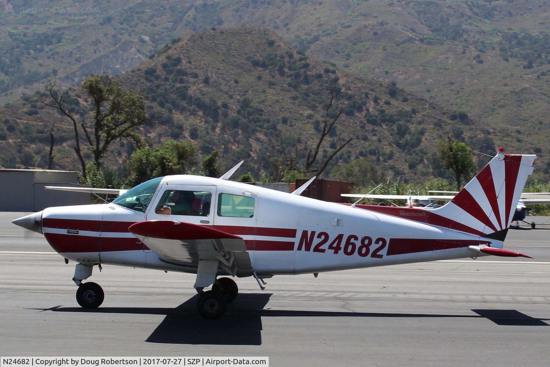 N24682, 1973 Beech B19 Sport 150 C/N MB-572, 1973 Beech B19 SPORT, Lycoming O-320 150 Hp, taxi to Rwy 22