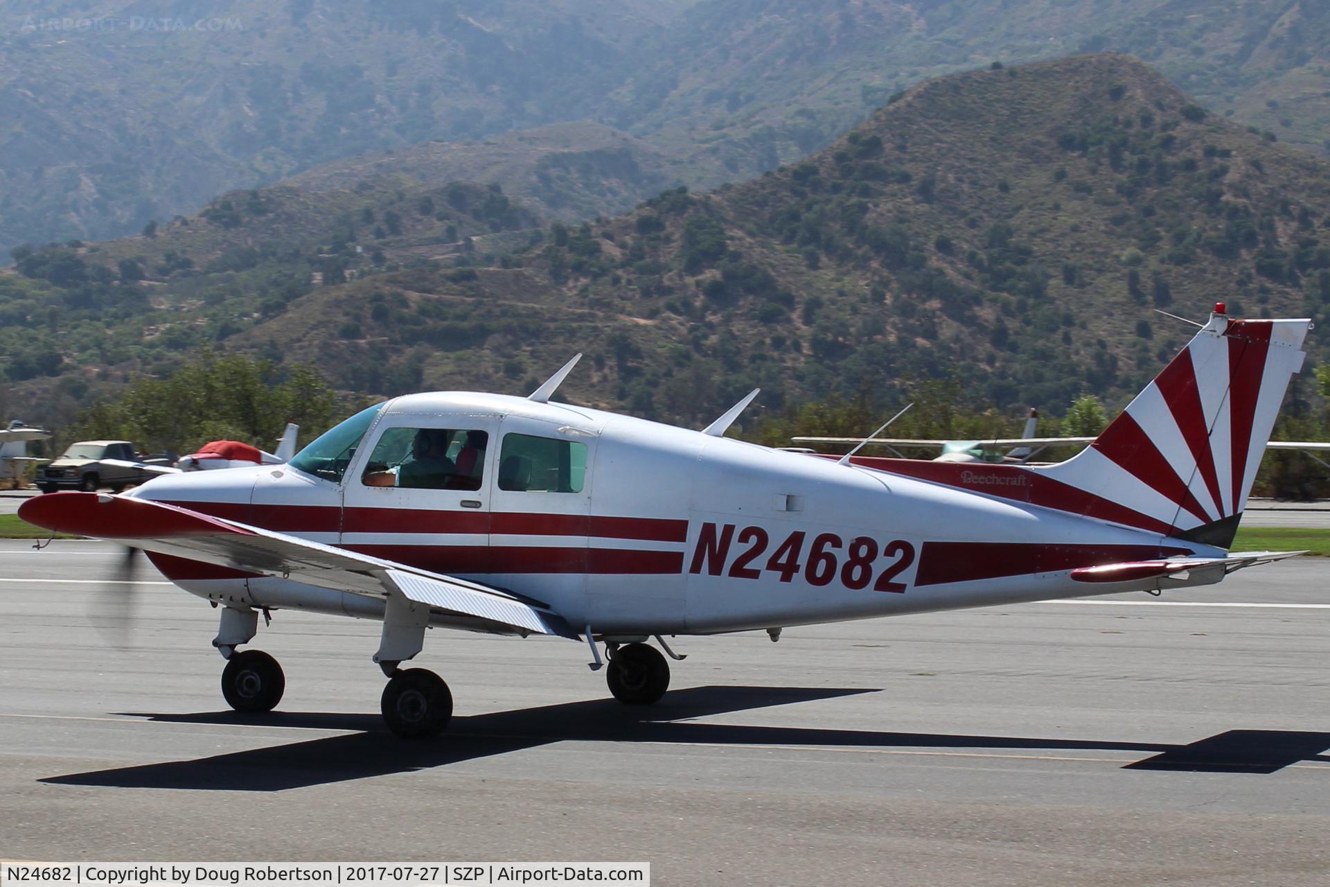 N24682, 1973 Beech B19 Sport 150 C/N MB-572, 1973 Beech B19 SPORT, Lycoming O-320 150 Hp, taxi back