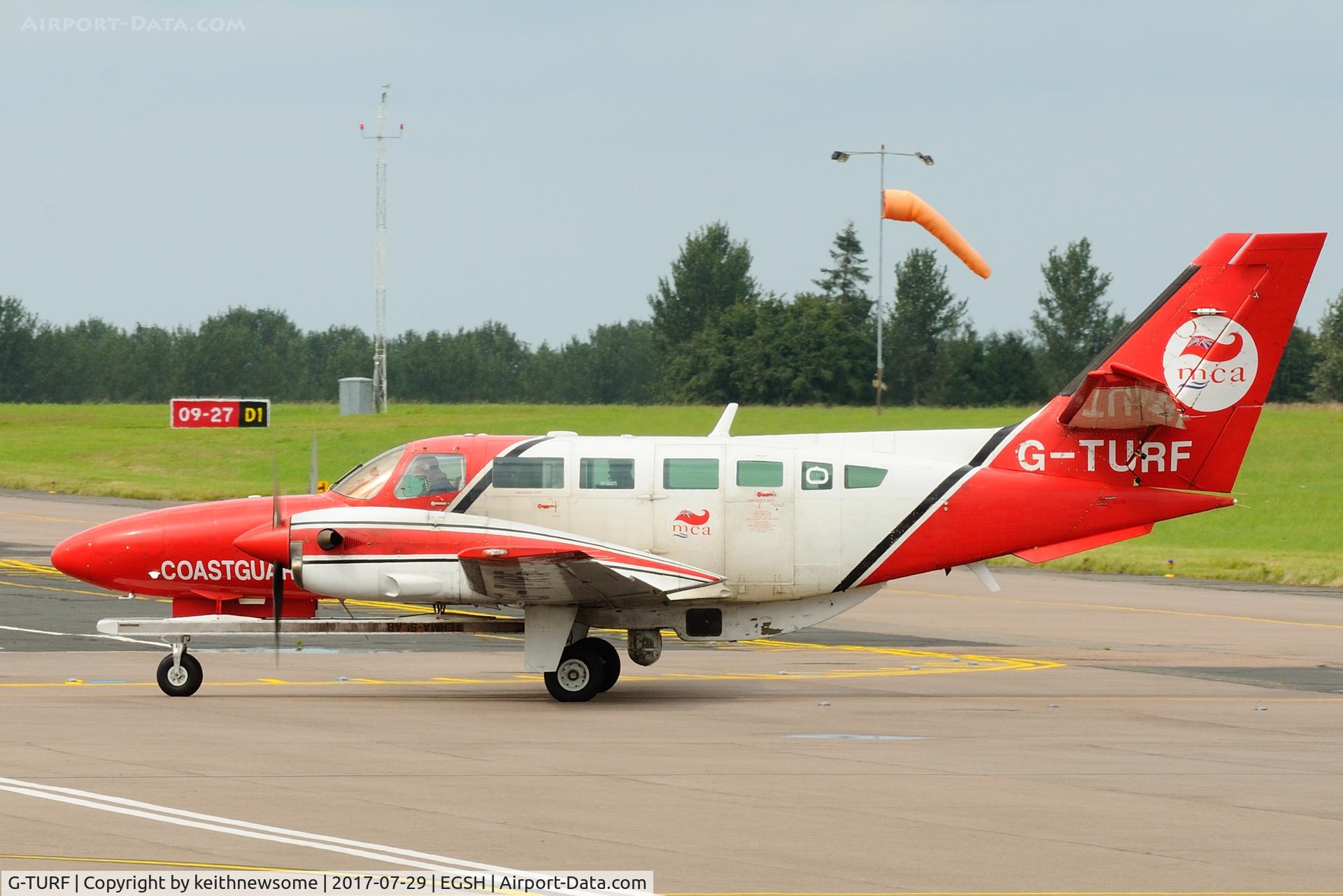 G-TURF, 1987 Reims Cessna F406 Caravan II C/N F406-0020, Nice Visitor.