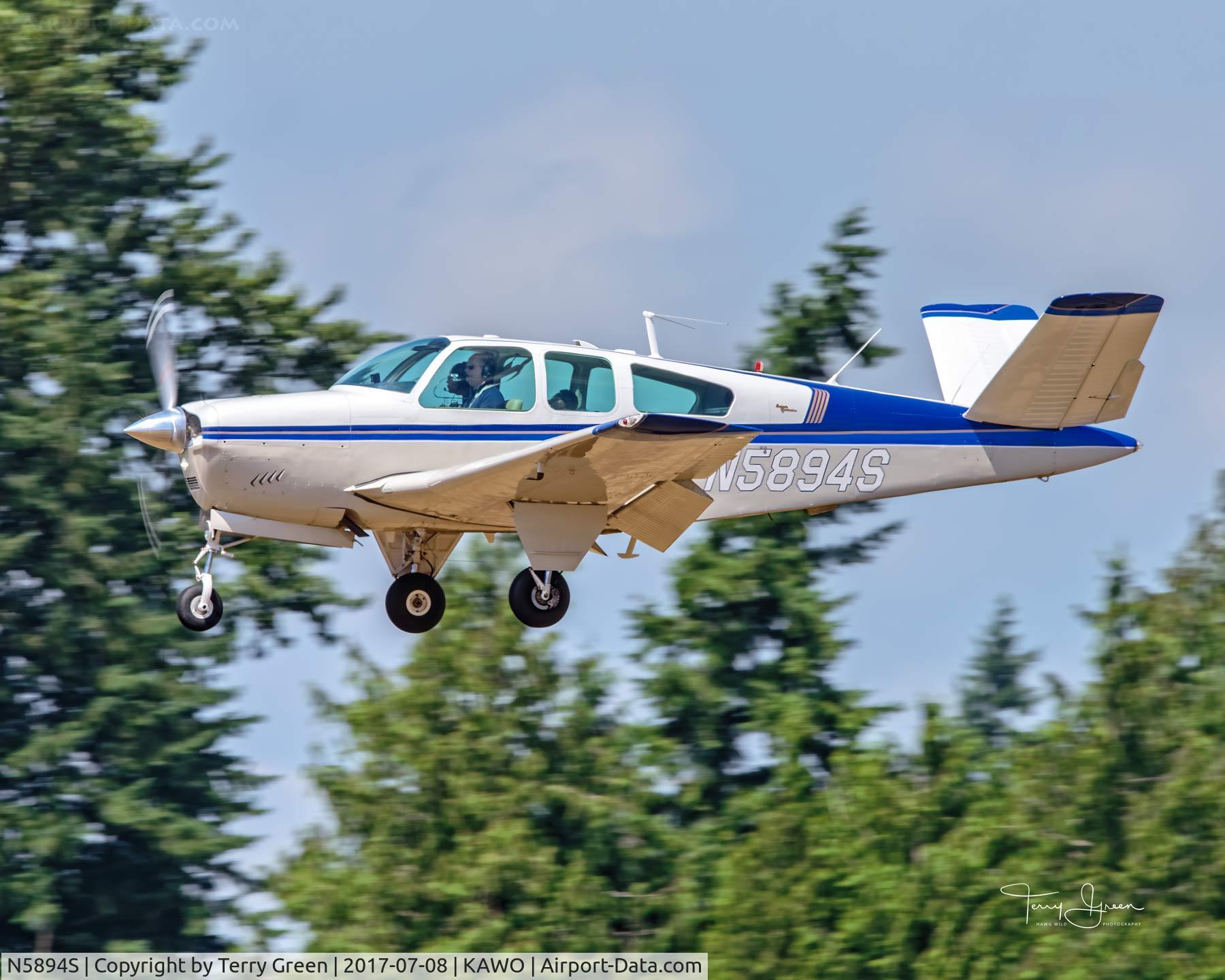 N5894S, 1965 Beech S35 Bonanza C/N D-7765, 2017 Arlington Fly-In