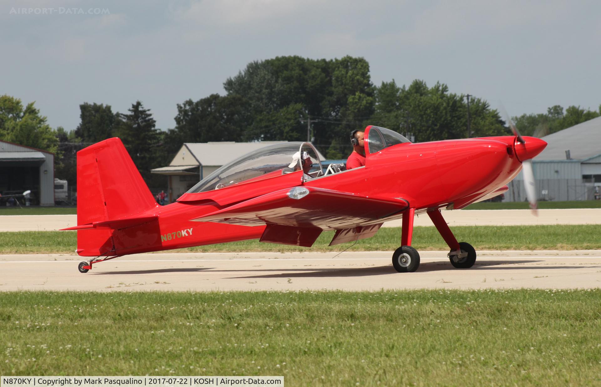 N870KY, 2016 Vans RV-8 C/N 82919, Vans RV-8