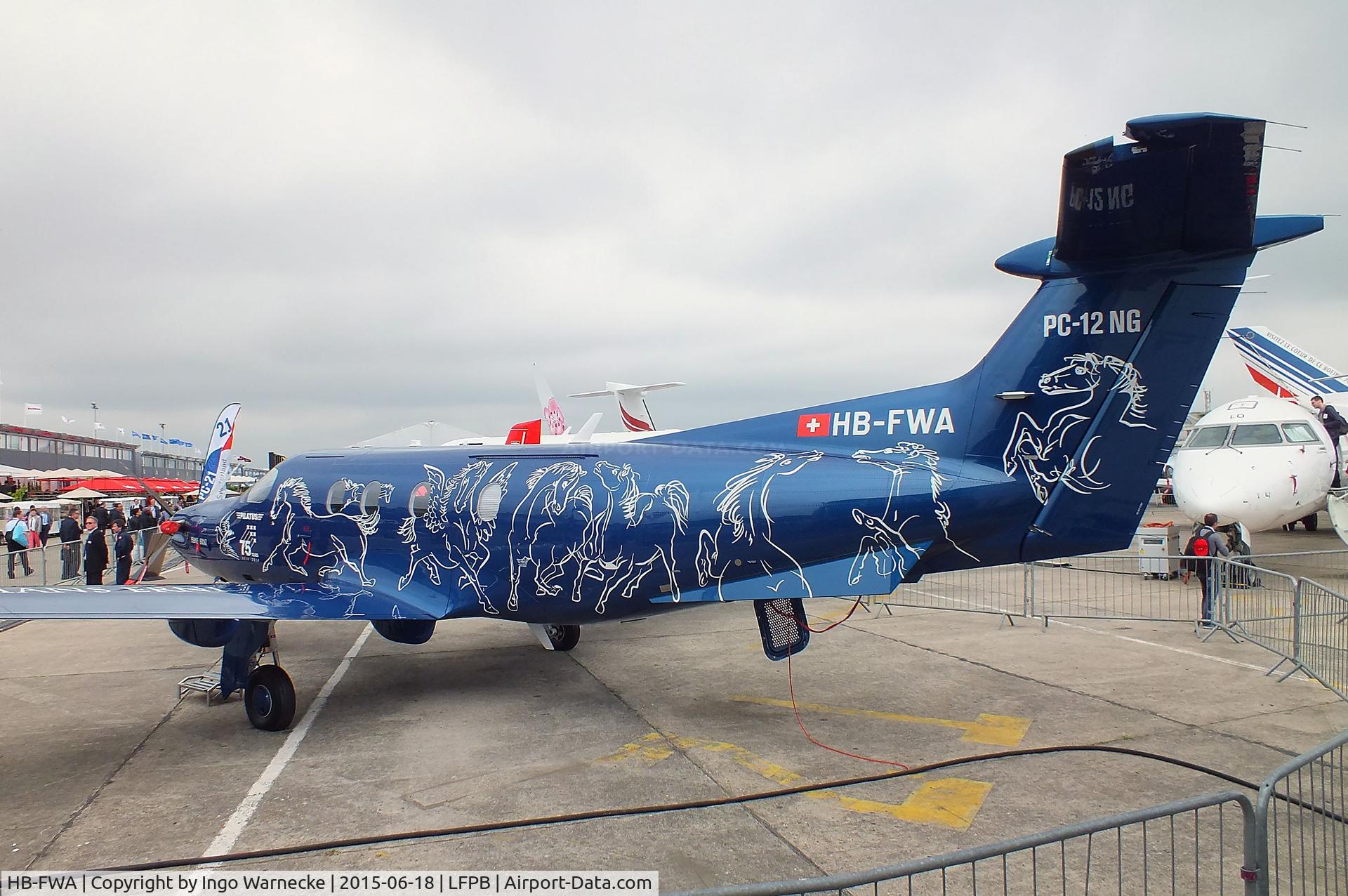 HB-FWA, 2015 Pilatus PC-12/47E C/N 1515, Pilatus PC-12/47E at the Aerosalon 2015, Paris
