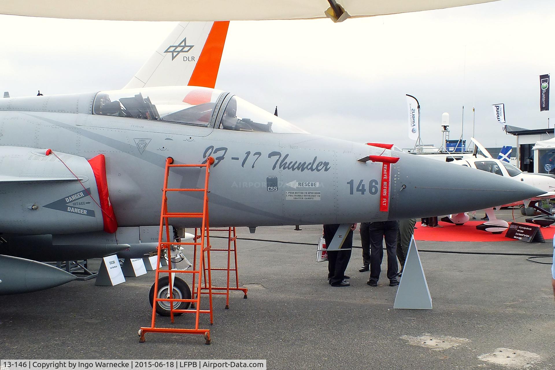 13-146, PAC JF-17 Thunder C/N FC13146, PAC JF-17 Thunder / CAC FC-1 Xiao Long of the Pakistan Air Force at the Aerosalon 2015, Paris