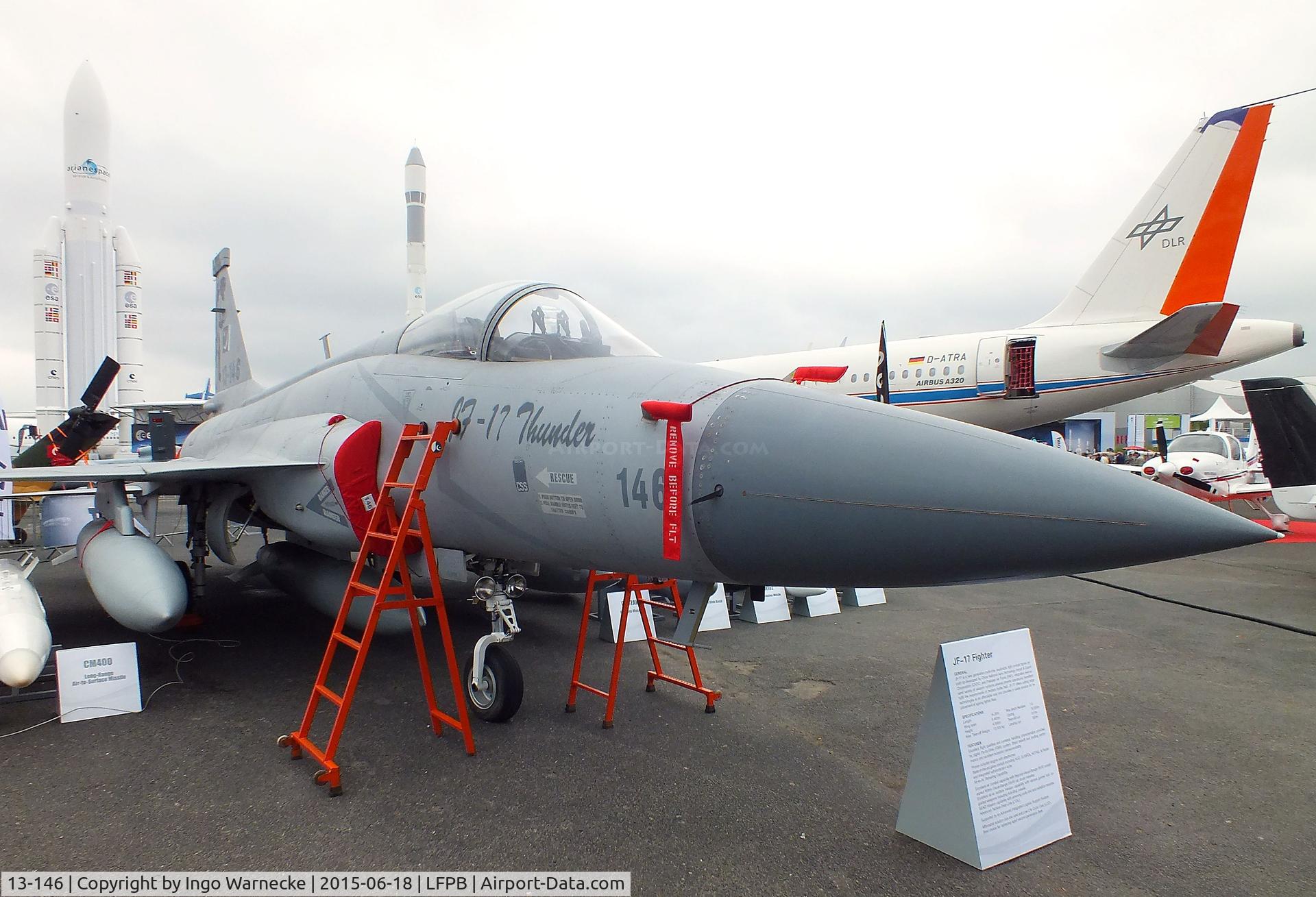 13-146, PAC JF-17 Thunder C/N FC13146, PAC JF-17 Thunder / CAC FC-1 Xiao Long of the Pakistan Air Force at the Aerosalon 2015, Paris