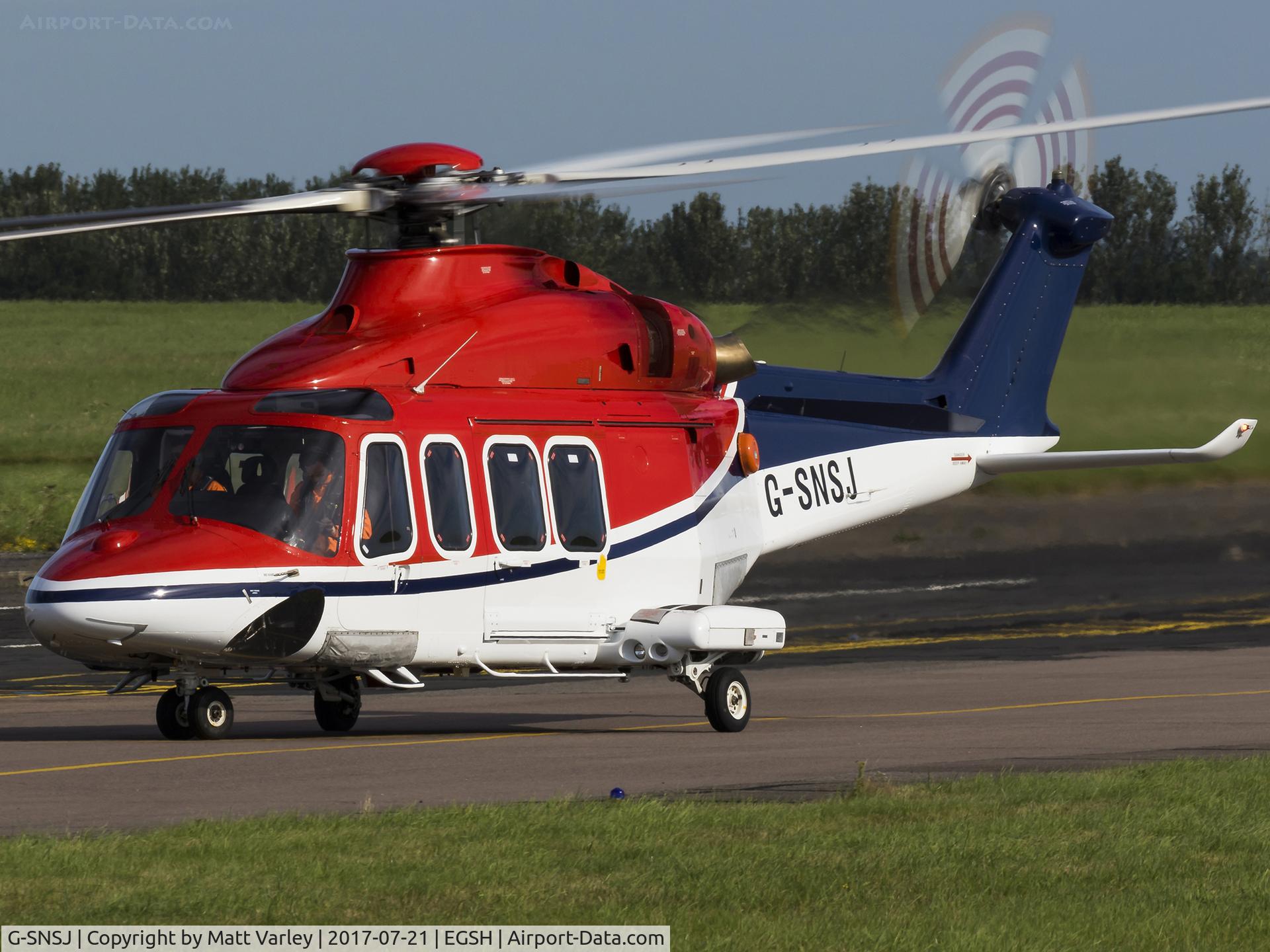 G-SNSJ, 2012 AgustaWestland AW-139 C/N 41268, Taxiing to SaxonAir
