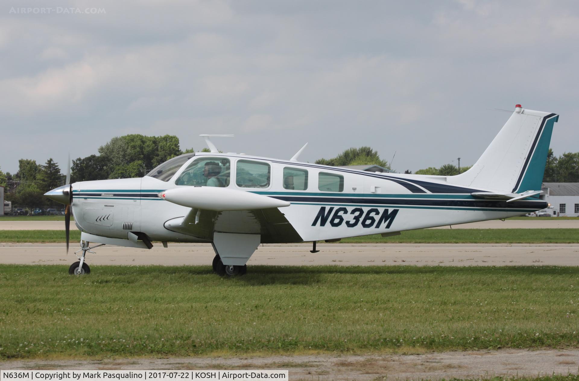 N636M, 1976 Beech A36 Bonanza 36 C/N E-874, Beech A36
