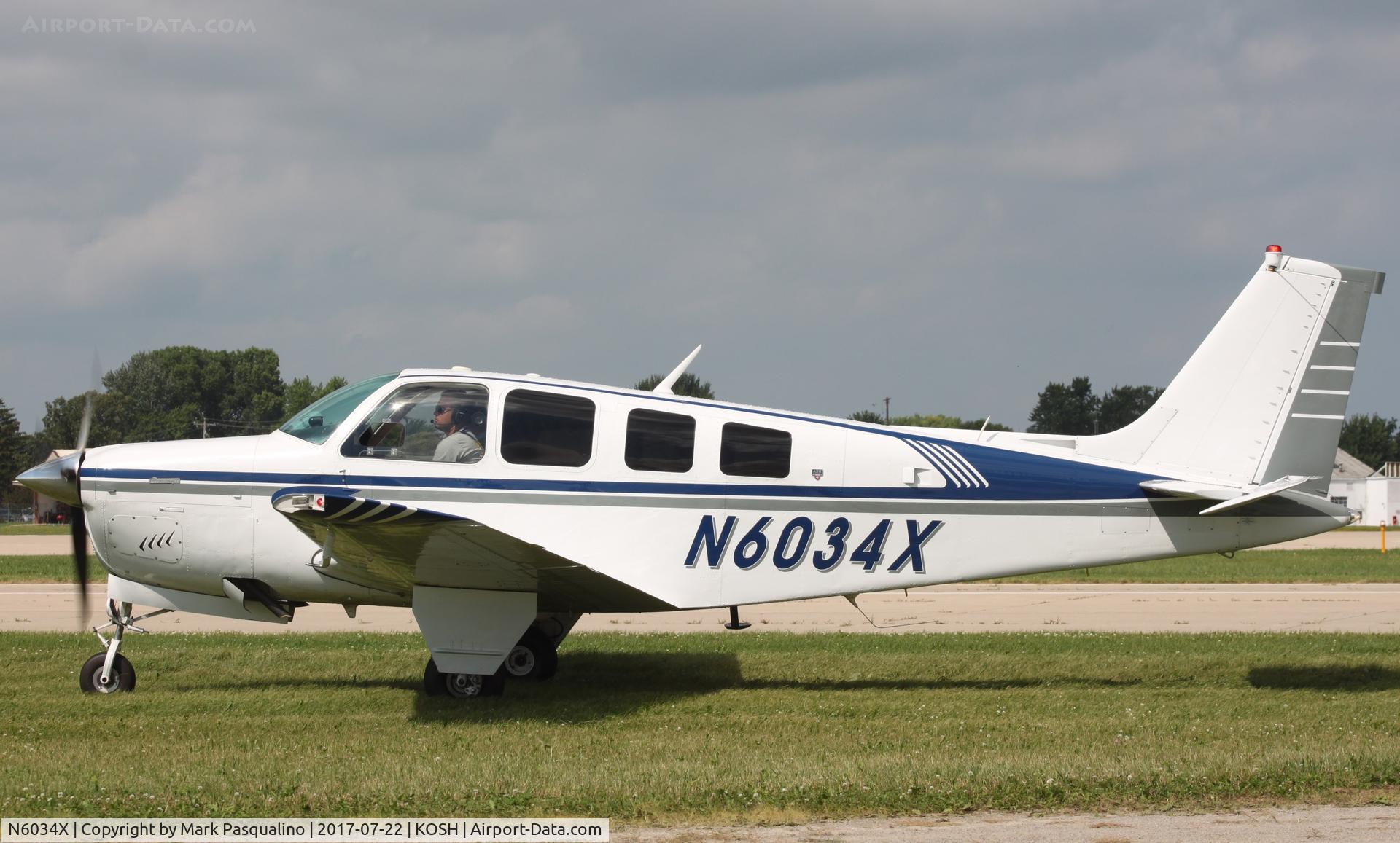 N6034X, 1979 Beech A36 Bonanza 36 C/N E-1477, Beech A36