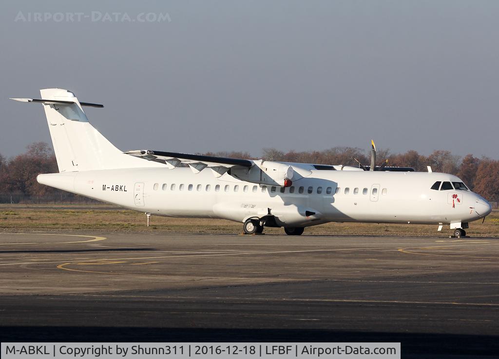 M-ABKL, 2012 ATR 72-600 (72-212A) C/N 1028, Stored @ LFBF without propellers and in all white c/s without titles