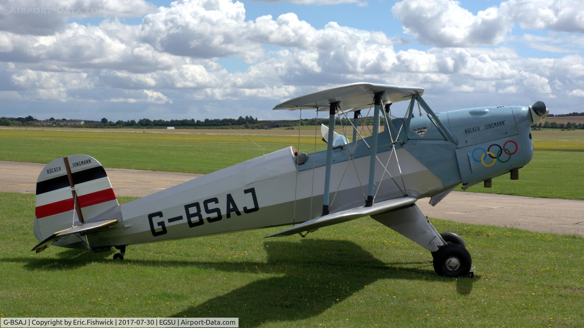 G-BSAJ, 1954 CASA 1-131E Jungmann C/N 2209, 2x. G-BSAJ at The Imperial War Museum, Duxford, July, 2017.