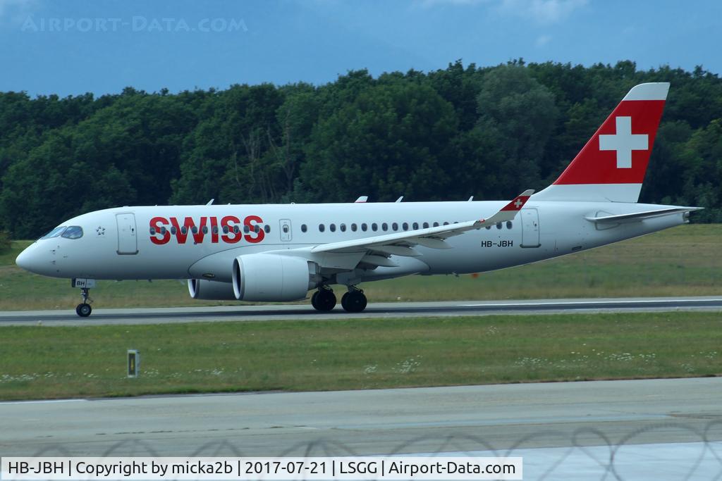 HB-JBH, 2017 Bombardier CSeries CS100 (BD-500-1A10) C/N 50017, Taxiing
