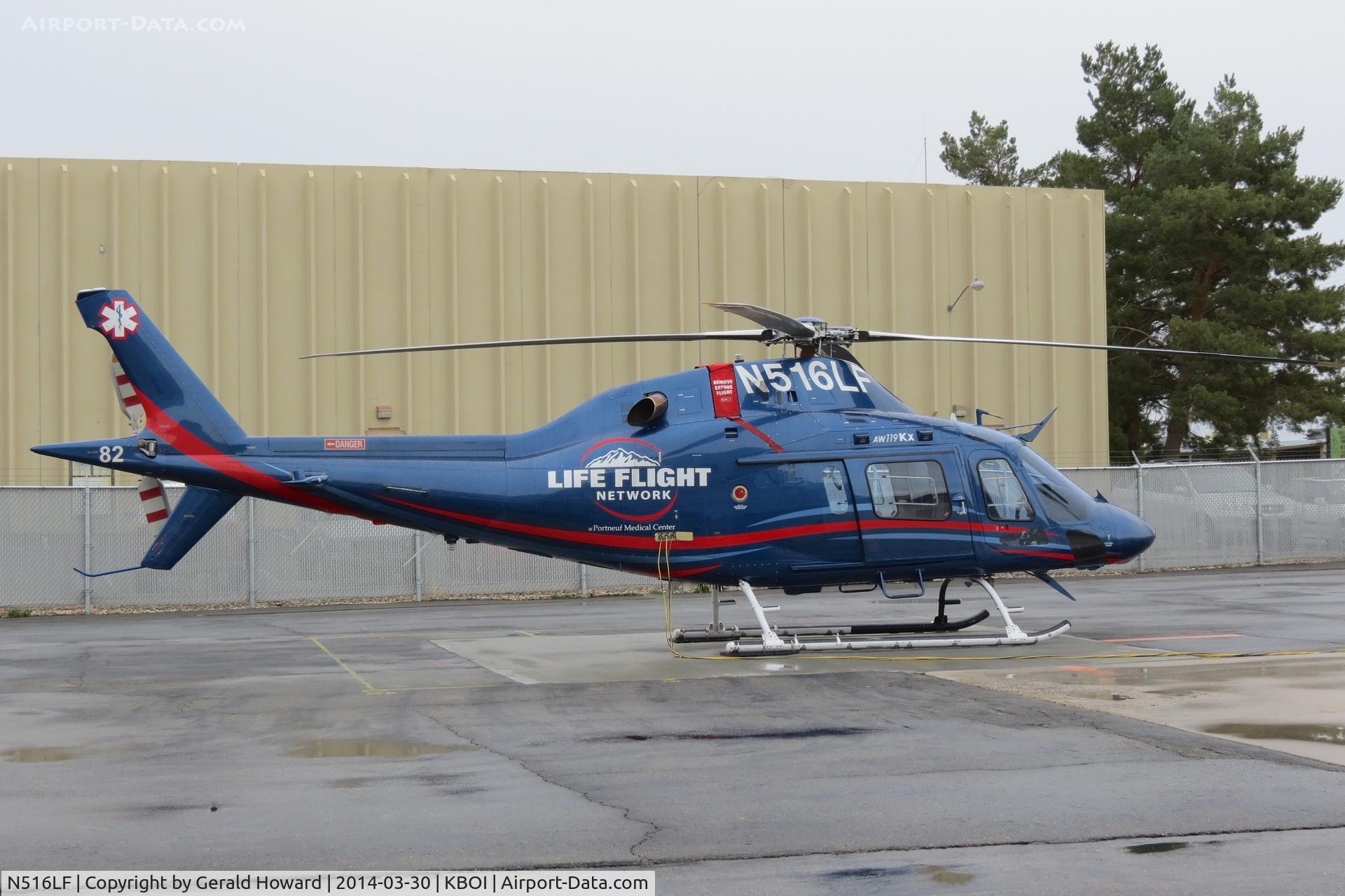 N516LF, 2012 AgustaWestland AW-119 MKII Koala C/N 14782, Parked on the Life Flight ramp.