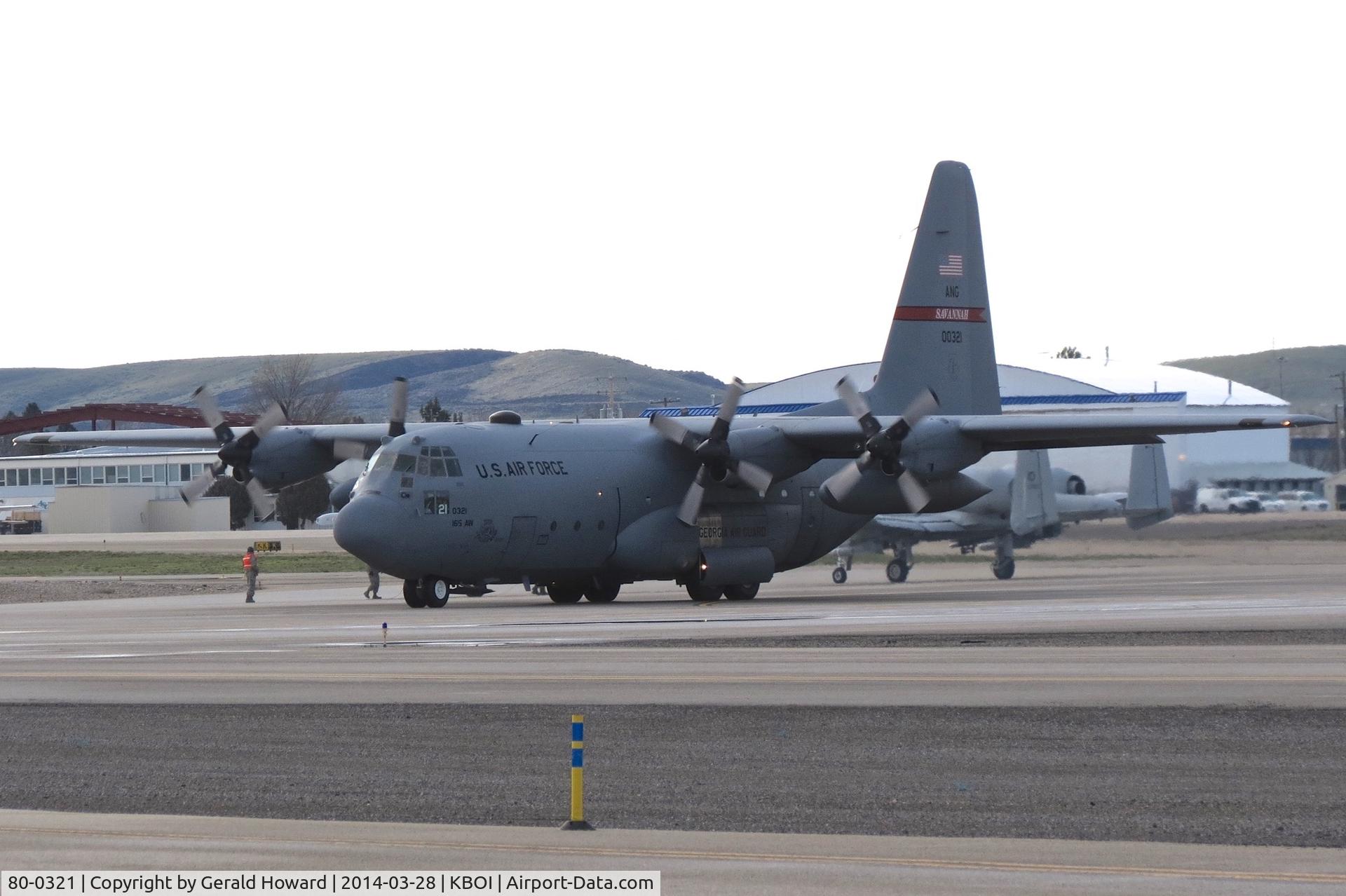 80-0321, 1980 Lockheed C-130H Hercules C/N 382-4902, Taxiing on Juliet. 165th Airlift Wing, Georgia ANG.