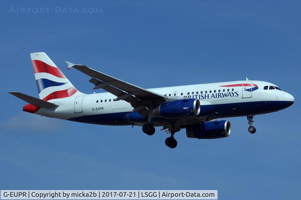 G-EUPR, 2000 Airbus A319-131 C/N 1329, Landing