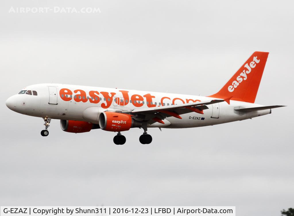 G-EZAZ, 2006 Airbus A319-111 C/N 2829, Landing rwy 23