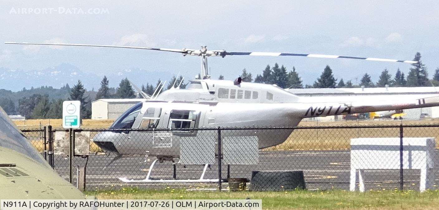 N911A, Bell OH-58A C/N 72-21424, A visitor from the State of Arkansaw Bell OH-58A N911A.  72-21424 at Northwest Helicopters, Olympia WA, USA an belonging to the CITY OF LITTLE ROCK