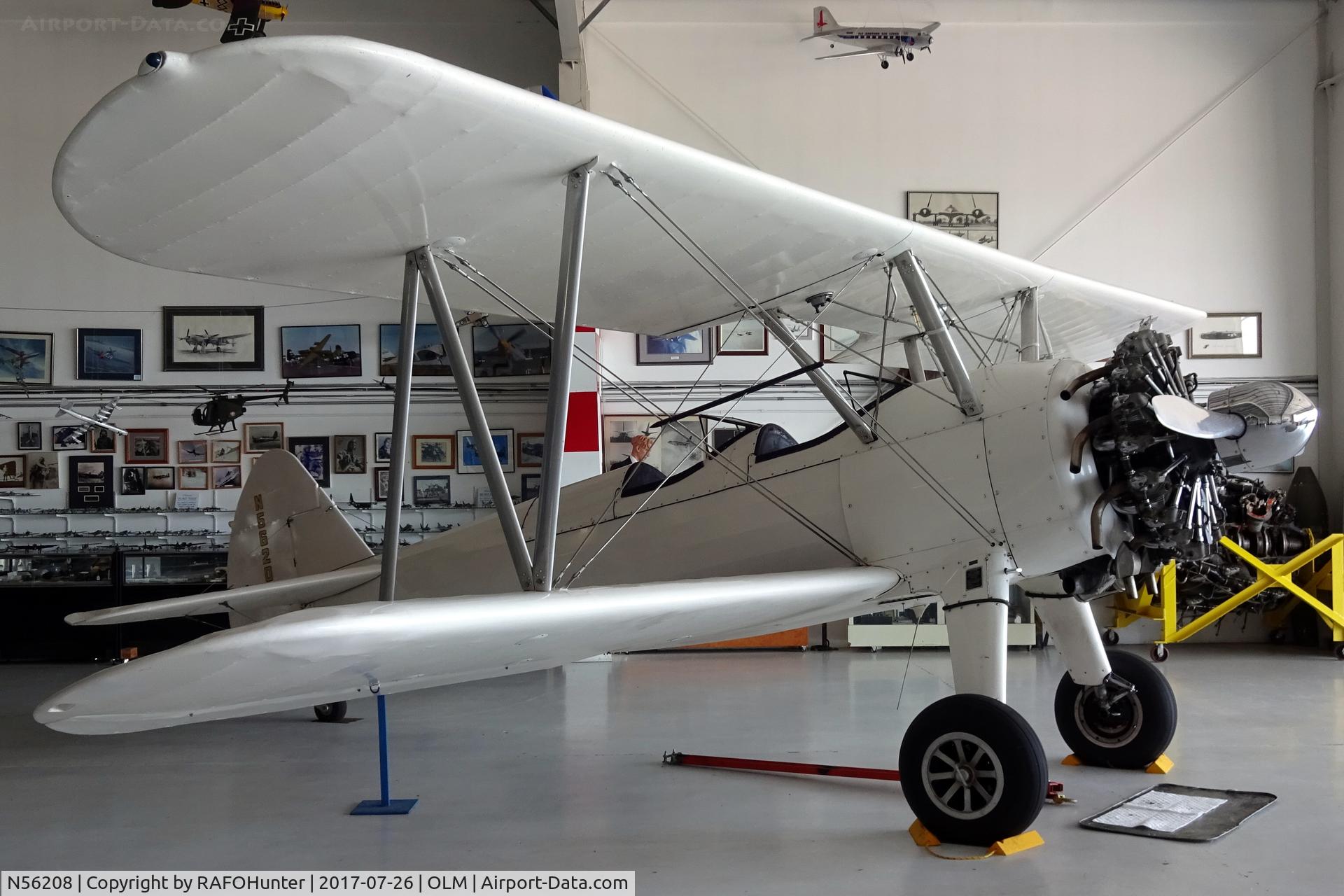 N56208, 1941 Boeing IB75A C/N 75-2443, 1941 Boeing IB75A Stearman 75-2443 at the Olympic Air Museum, Olympia WA, USA
