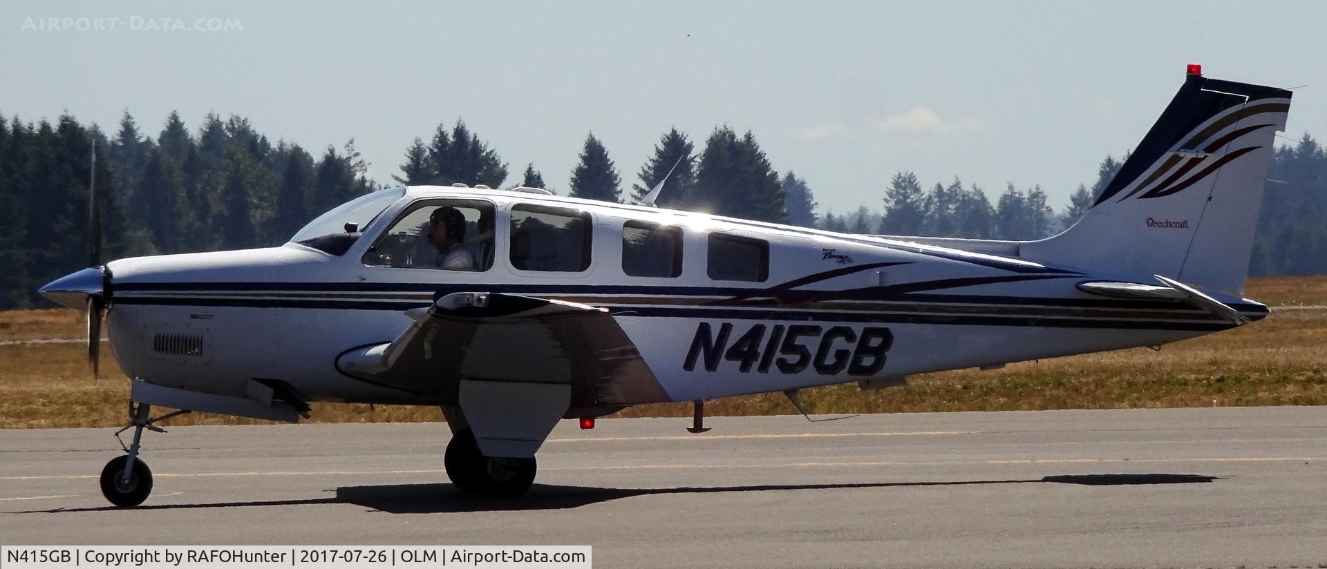 N415GB, 2000 Raytheon Aircraft Company A36 Bonanza C/N E-3363, 2000 RAYTHEON AIRCRAFT COMPANY A36, Owned by 415GB LLC, Encinitas, CA, USA