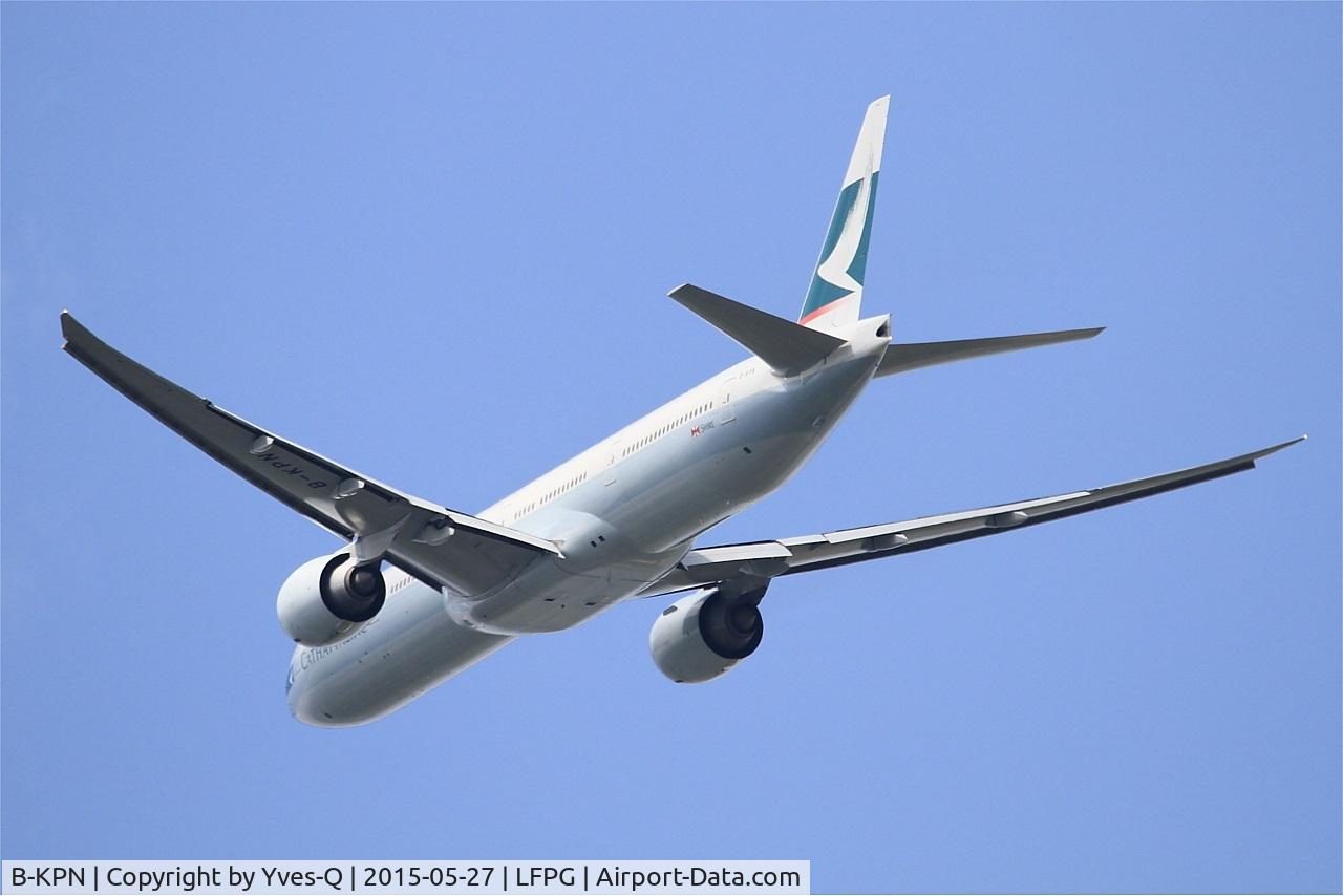 B-KPN, 2009 Boeing 777-367/ER C/N 36165, Boeing 777-367ER, Take off rwy 27L, Roissy Charles De Gaulle airport (LFPG-CDG)