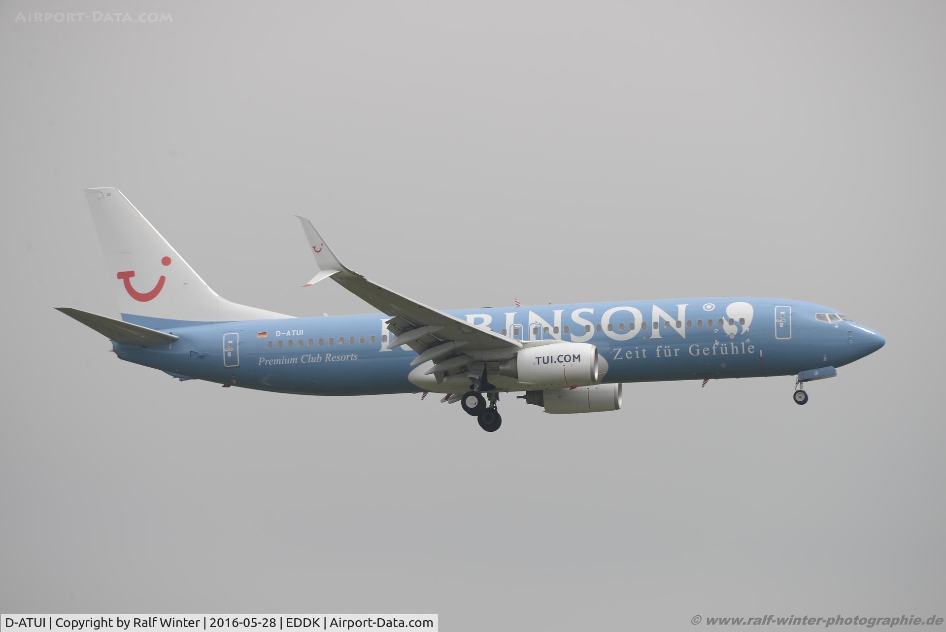 D-ATUI, 2011 Boeing 737-8K5 C/N 37252, Boeing 737-8K5(W) - X3 TUI TUIfly 'Robinson Club' - 37252 - D-ATUI - 28.05.2016 - CGN