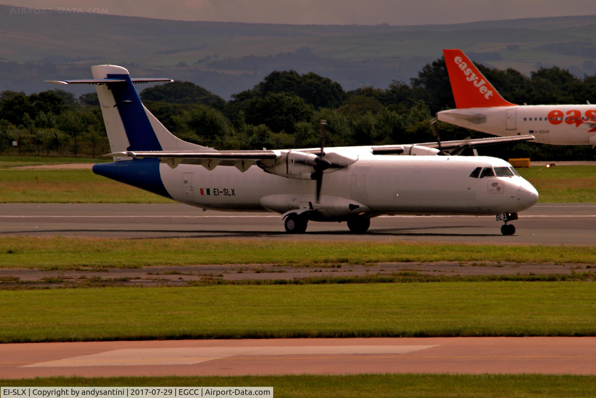 EI-SLX, 1991 ATR 72-202F C/N 222, just landed on 23R this is ex [HB-AFL]