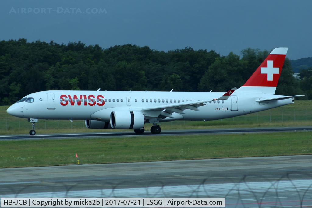 HB-JCB, 2017 Bombardier CSeries CS300 (BD-500-1A11) C/N 55011, Landing