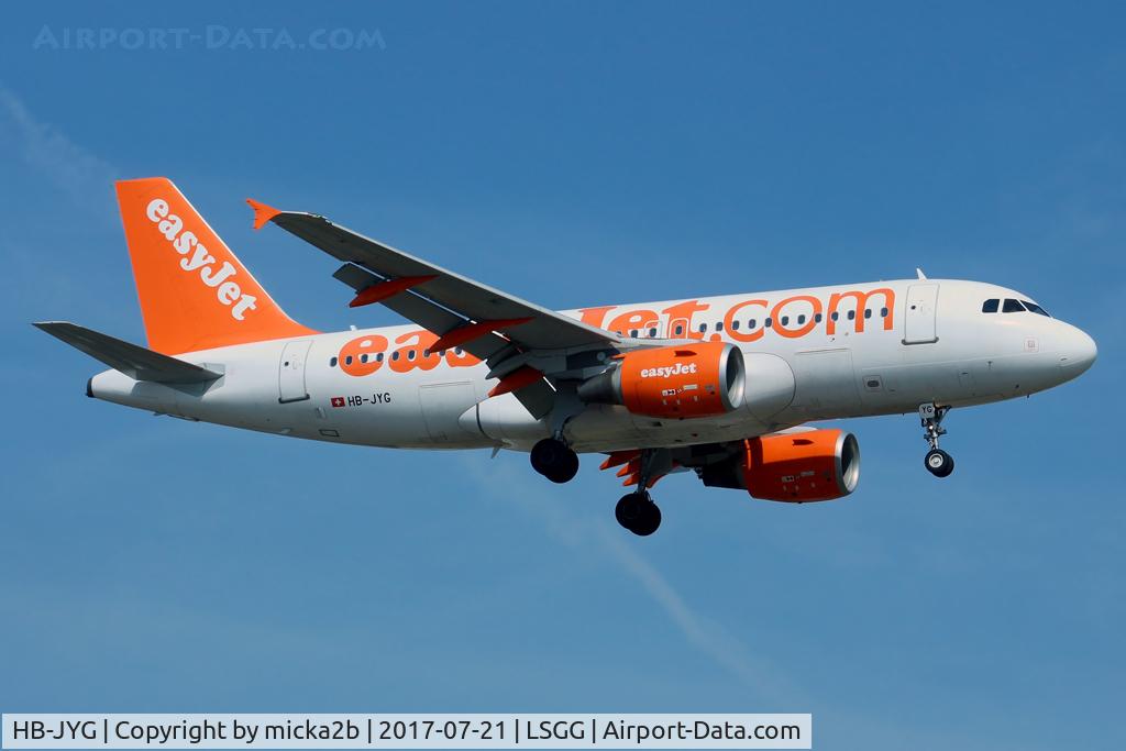 HB-JYG, 2011 Airbus A319-111 C/N 4781, Landing