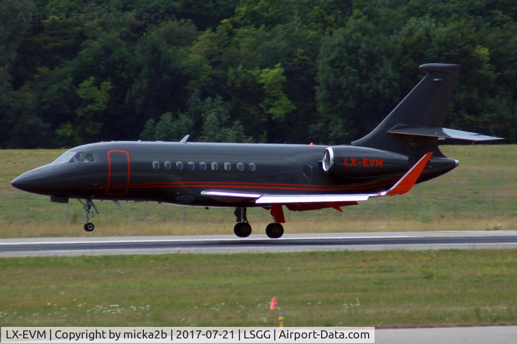 LX-EVM, 2008 Dassault Falcon 2000EX C/N 181, Landing
