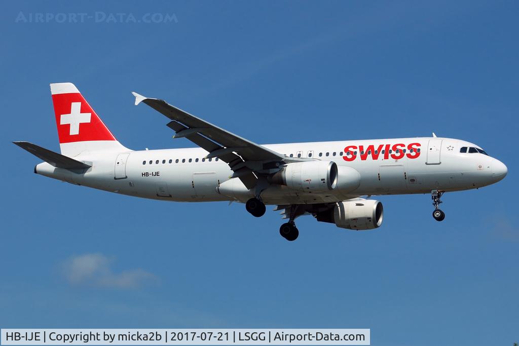 HB-IJE, 1995 Airbus A320-214 C/N 559, Landing