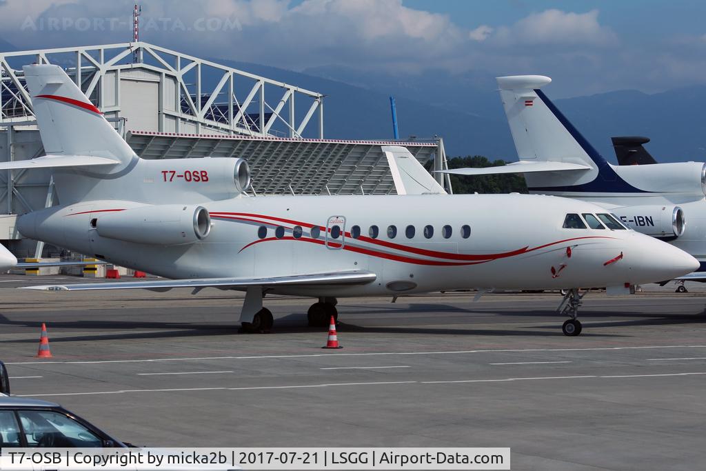 T7-OSB, 1988 Dassault-Breguet Falcon (Mystere) 900 C/N 67, Parked