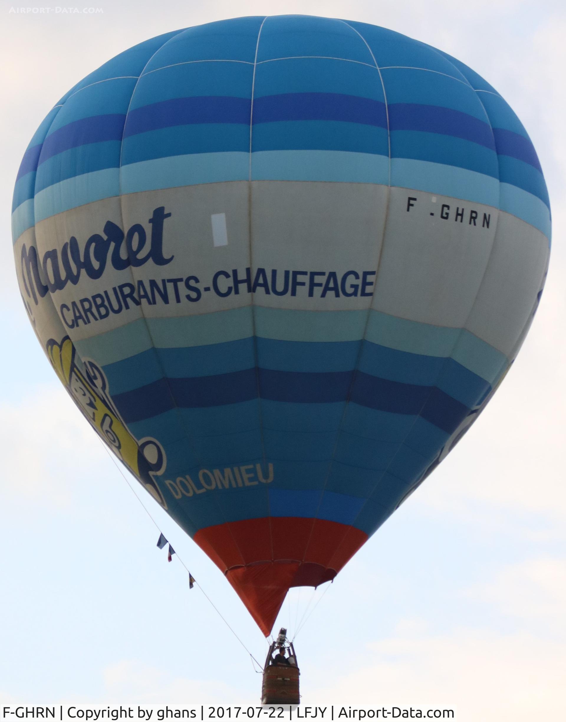 F-GHRN, Ballons Chaize CHAIZE CS 2200 F 12 C/N 102, Chambley 2017