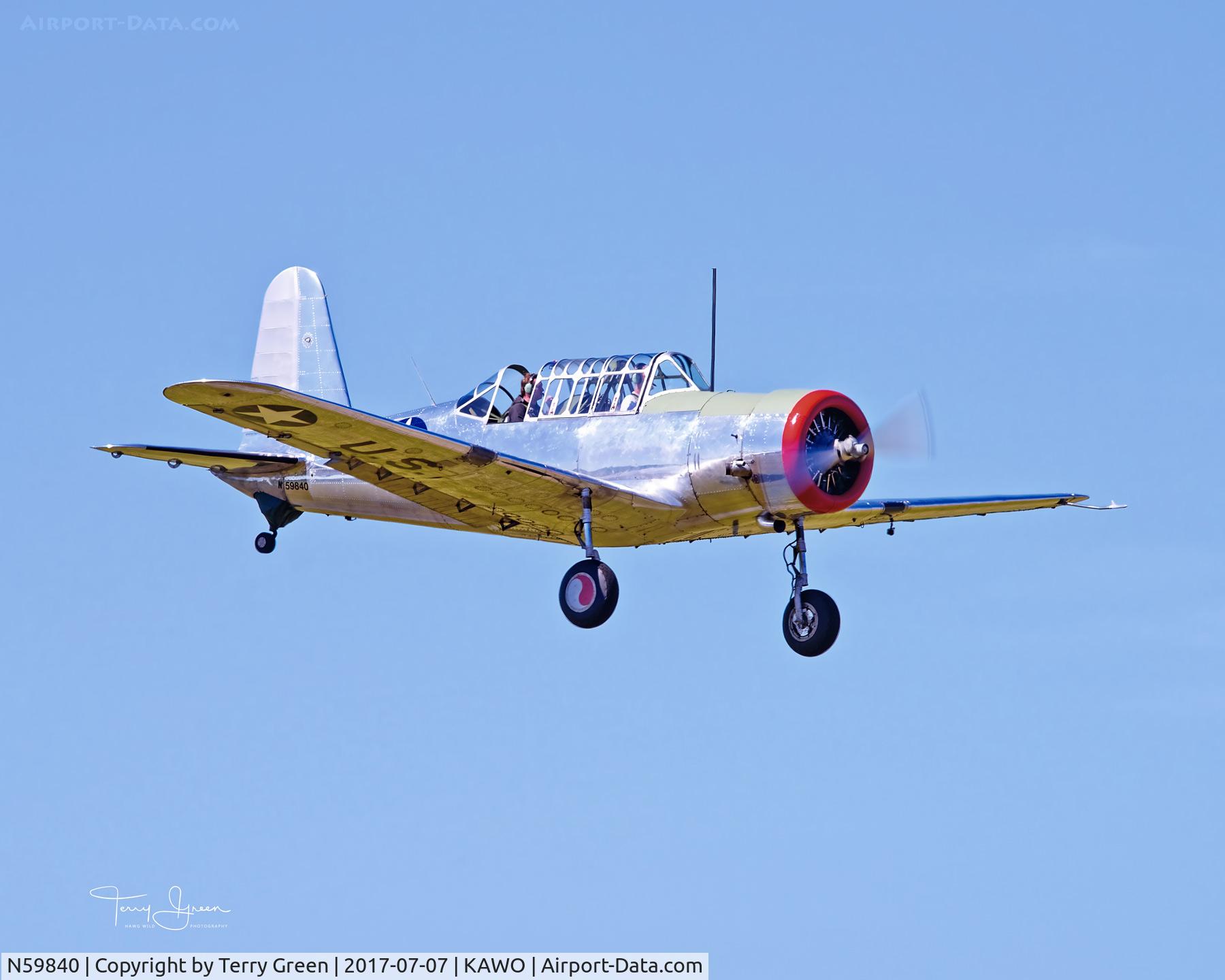 N59840, 1946 Consolidated Vultee BT-13B (SNV-2) C/N 2459, 2017 Arlington Fly-In