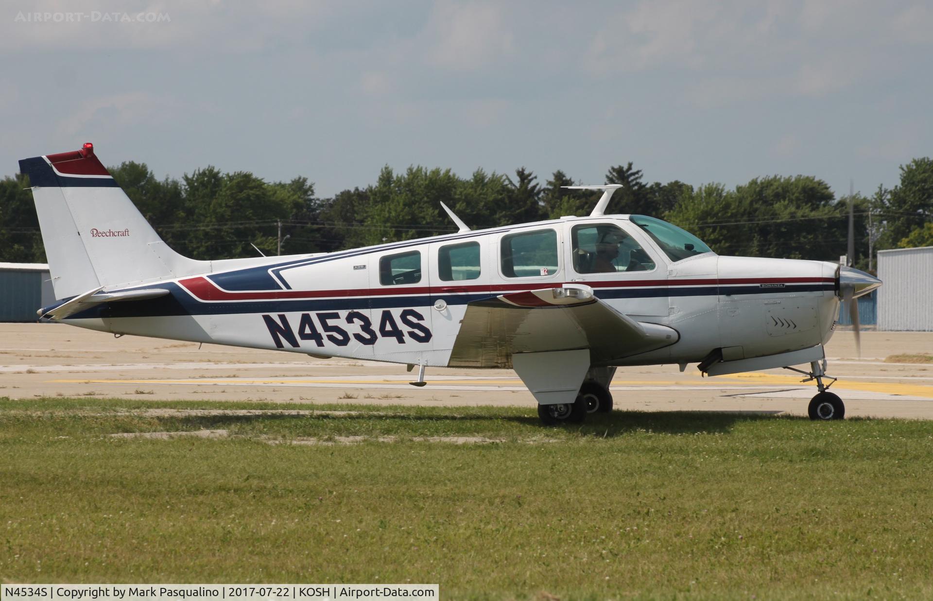 N4534S, 1975 Beech A36 Bonanza 36 C/N E-743, Beech A36
