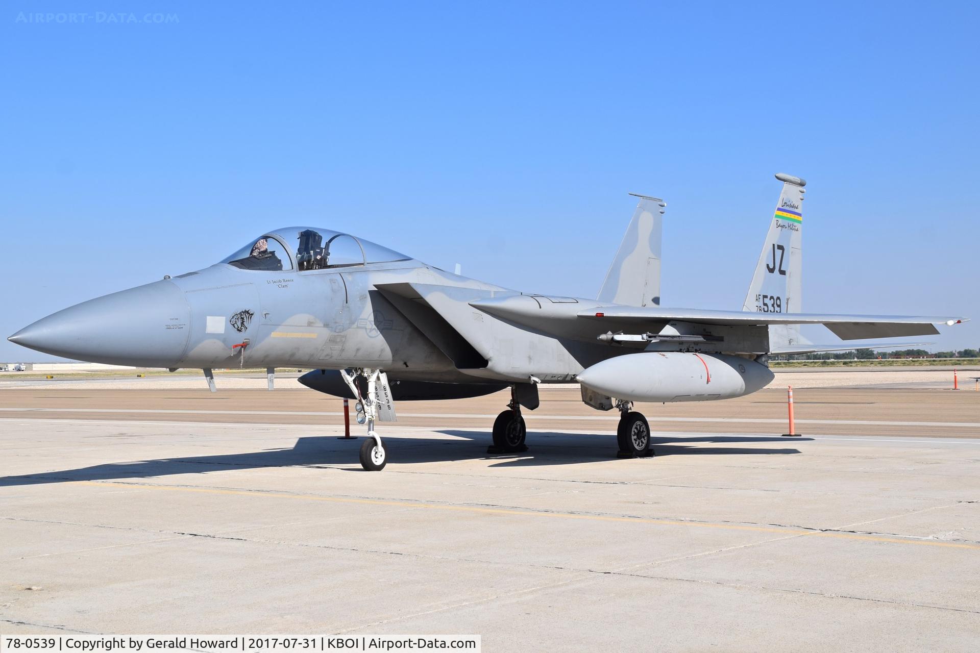 78-0539, 1978 McDonnell Douglas F-15C Eagle C/N 0529/C072, Parked on the south GA ramp. 159th Fighter Wing 