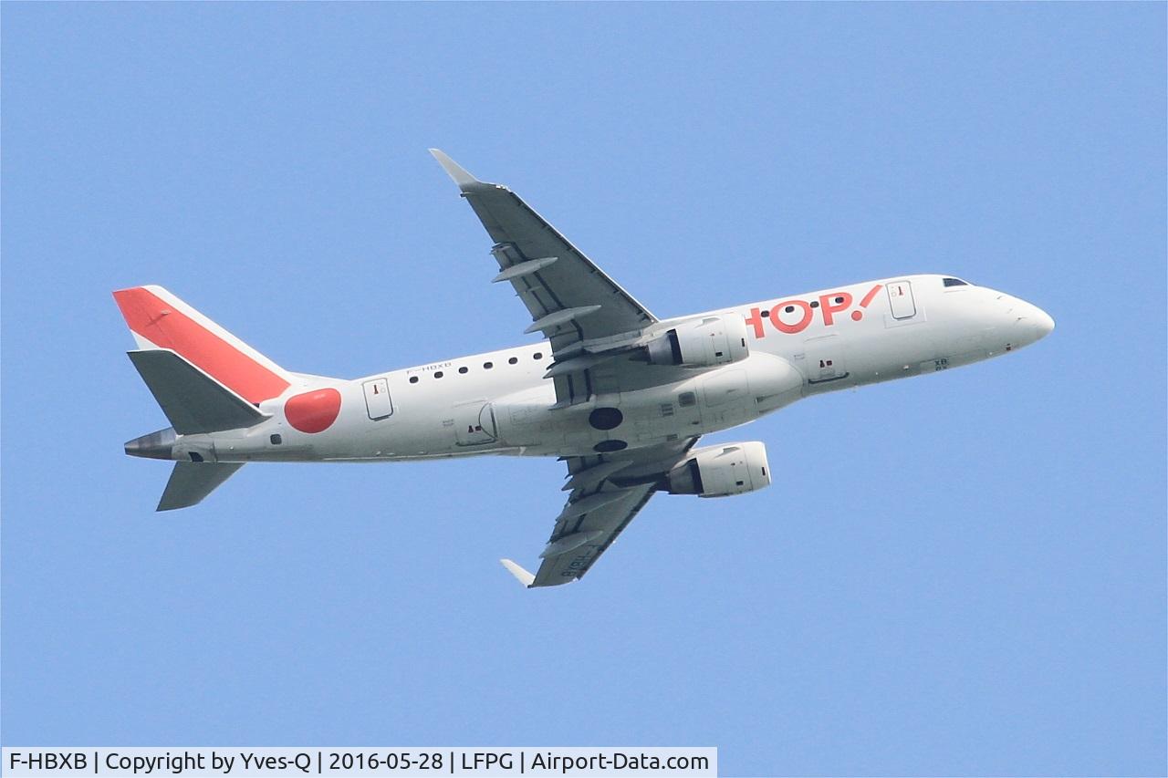 F-HBXB, 2008 Embraer 170LR (ERJ-170-100LR) C/N 17000250, Embraer ERJ-170-100SR, Take off rwy 06R, Roissy Charles De Gaulle airport (LFPG-CDG)