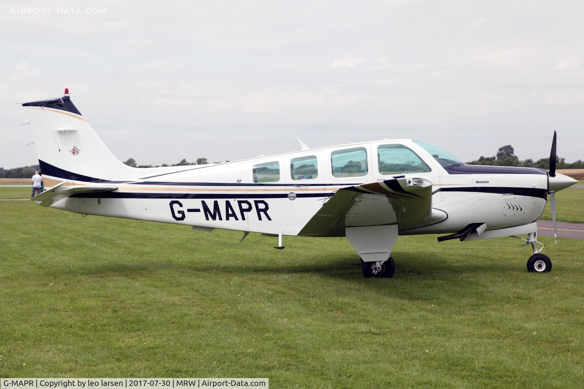 G-MAPR, 1992 Beech A36 Bonanza 36 C/N E2713, Maribo 30.7.2017