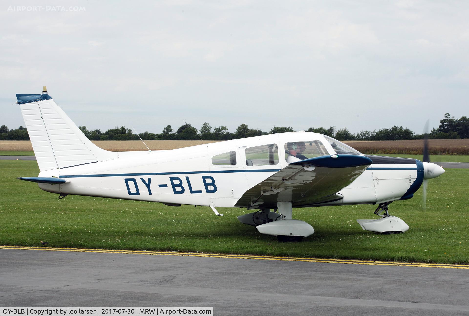 OY-BLB, 1975 Piper PA-28-151 Cherokee Warrior C/N 28-7515420, Maribo 30.7.2017