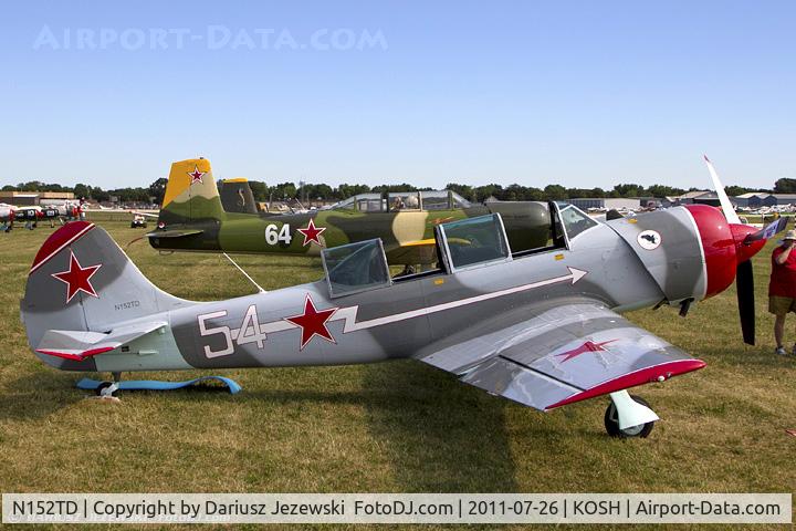 N152TD, 1984 Yakovlev (Aerostar) Yak-52TD C/N 844103, Yakovlev Yak-52TD CN 844103, N152TD