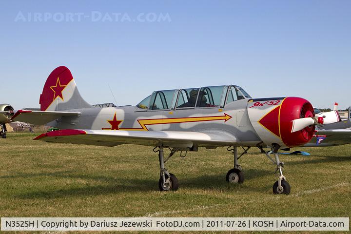 N352SH, 1985 Yakovlev (Aerostar) Yak-52 C/N 855704, YAK-52 CN 855704, N352SH