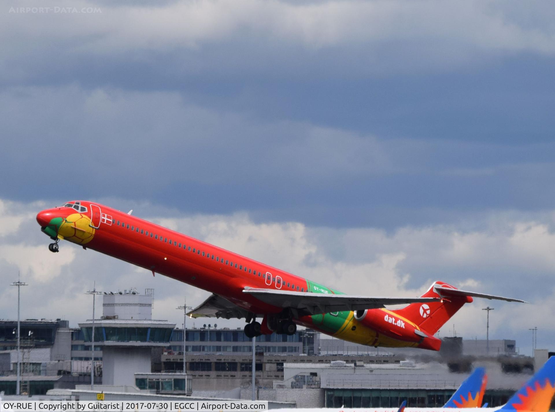 OY-RUE, 1990 McDonnell Douglas MD-83 (DC-9-83) C/N 49936, At Manchester