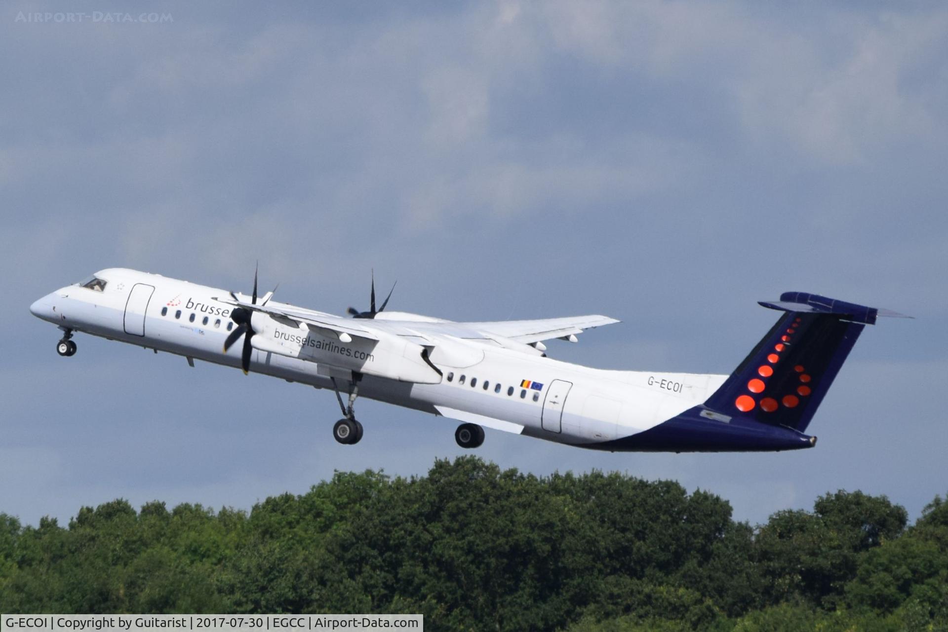 G-ECOI, 2008 De Havilland Canada DHC-8-402Q Dash 8 C/N 4224, At Manchester