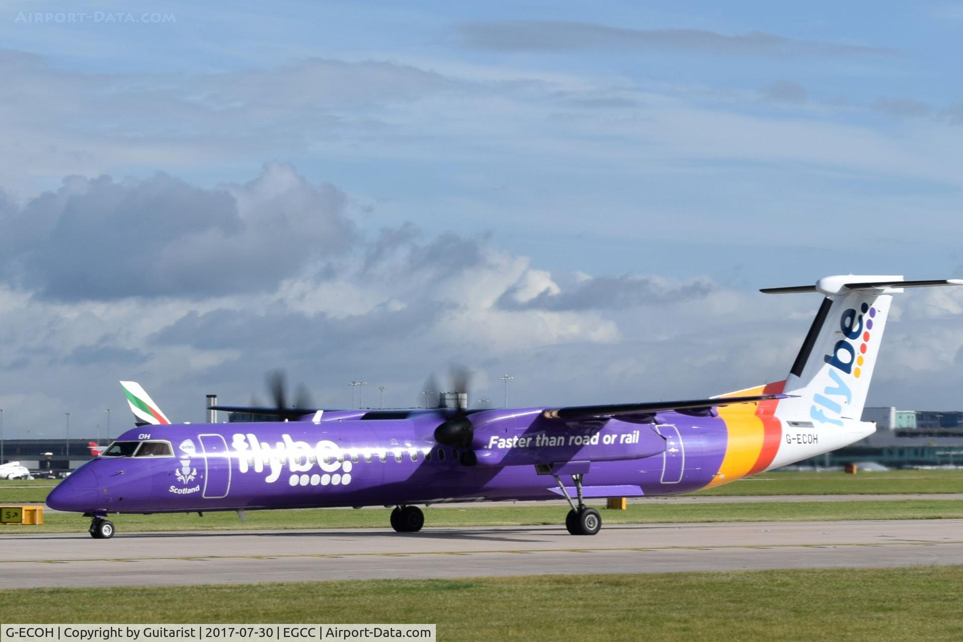 G-ECOH, 2008 De Havilland Canada DHC-8-402Q Dash 8 C/N 4221, At Manchester