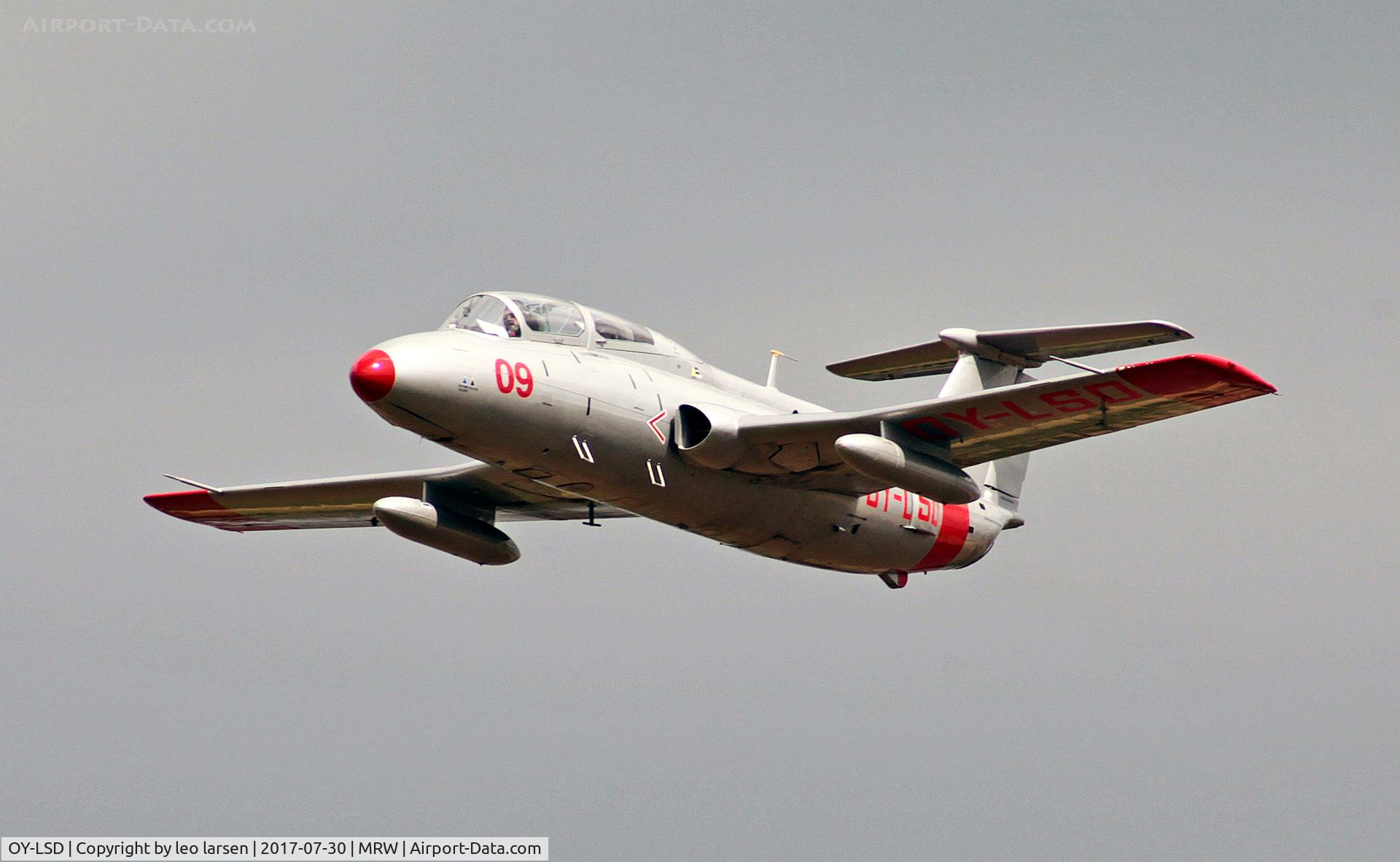 OY-LSD, 1973 Aero L-29 C/N 394952, Maribo Denmark 30.7.2017