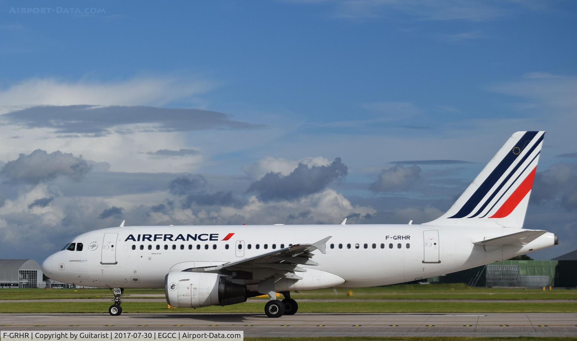 F-GRHR, 2001 Airbus A319-111 C/N 1415, At Manchester