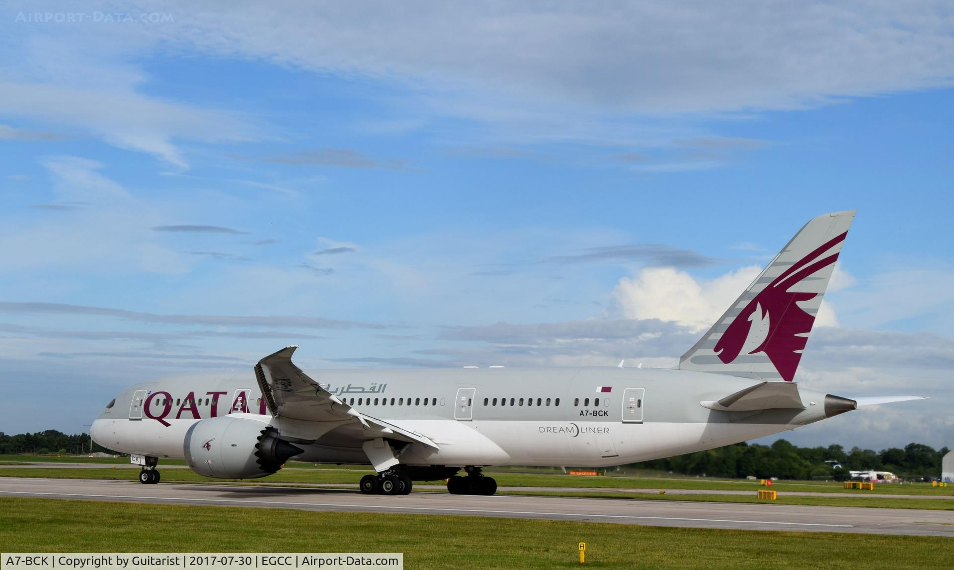 A7-BCK, 2012 Boeing 787-8 Dreamliner C/N 38329, At Manchester