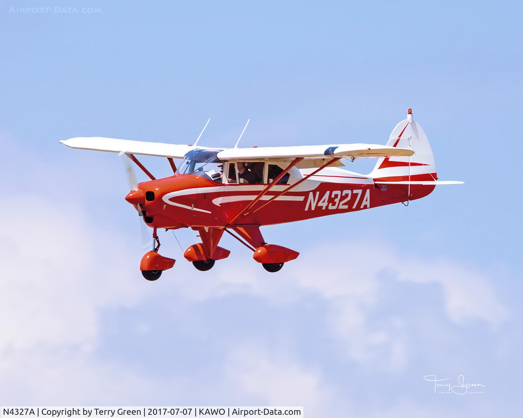 N4327A, 1956 Piper PA-22-150 C/N 22-3682, 2017 Arlington Fly-In
