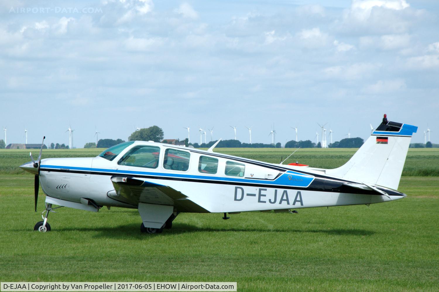 D-EJAA, 1976 Beechcraft A36 Bonanza C/N E-990, Beechcraft A36 Bonanza at Oostwold airfield, the Netherlands
