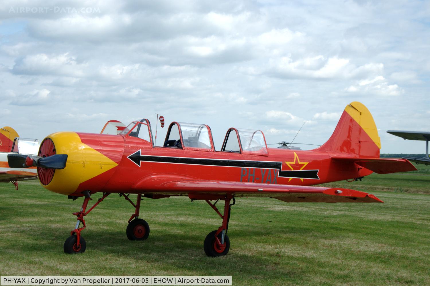 PH-YAX, 1984 Yakovlev Yak-52 C/N 844007, Yak-52 of Stichting Yakkes at Oostwold airfield, the Netherlands
