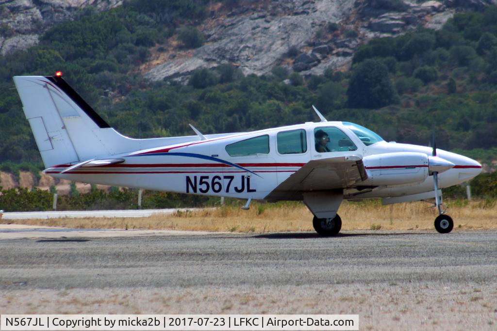 N567JL, 1974 Beech 95-B55 Baron Baron C/N TC-1718, Taxiing