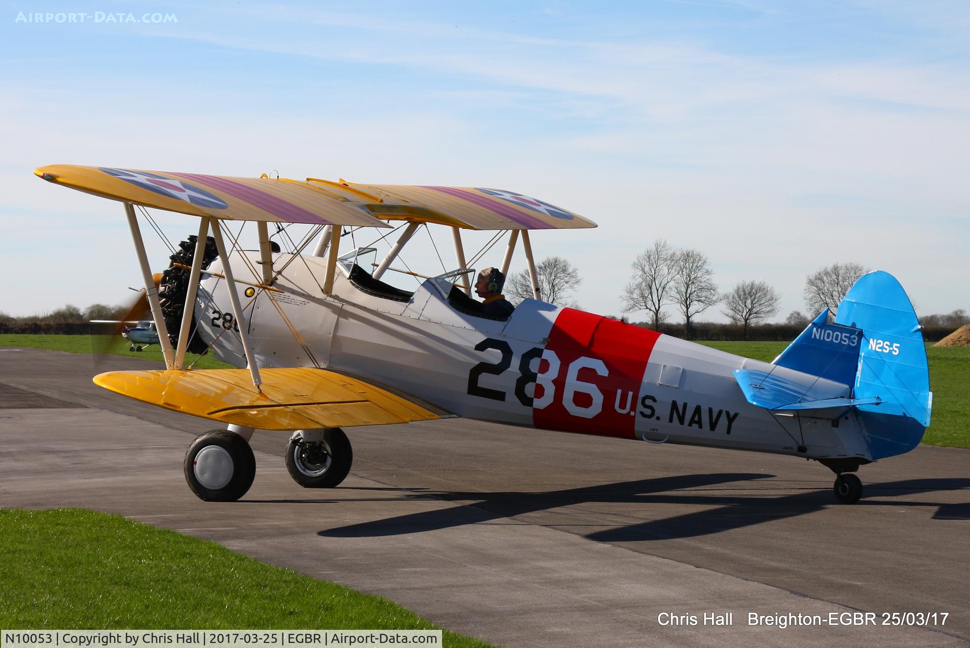 N10053, Boeing A75N1 C/N 75-4986, at Breighton